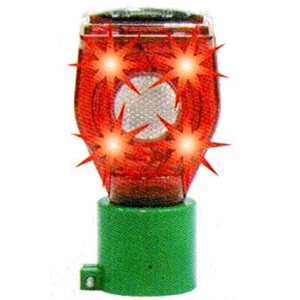 平型ソーラー工事灯・幅85mm（赤点滅）（安全用品・安全保安用品・ソーラー工事灯）
