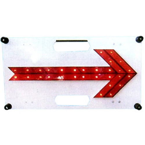 LED矢印板・380mm×700mm（矢印赤点灯/流動）（安全用品・安全保安用品・LED矢印板）