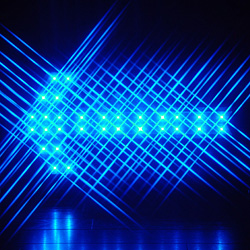 LED矢印板・360mm×870mm（青点灯・流動/フラッシャーパネル・受注生産品）（安全用品・安全保安用品・LED矢印板）