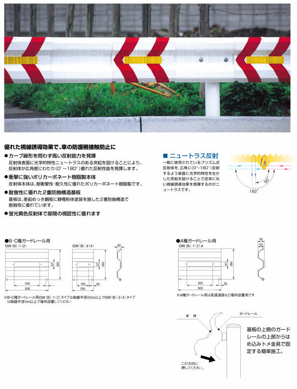 積水 自発光視線誘導標 フラッシュデリ ガードレール添加式(差込式) 反射体 白 FD-RW-2R114 ▽356-1164 FD-RW-2R114  1式 通販