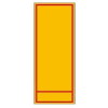 路上工事看板・赤黄無地（無反射・自立式枠付）（安全用品・安全保安用品・路上工事看板）