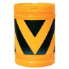 クッションドラム・黄黒/黄反射（水袋なし）（安全用品・安全保安用品・クッションドラム）