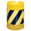 クッションドラム・黄黒/黄反射（20リットル水袋5ヶ入）（安全用品・安全保安用品・クッションドラム）