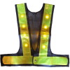 LED安全ベスト・黄色点滅・紺黄（反射テープ7cm幅）（安全用品・安全保安用品・LED安全ベスト）