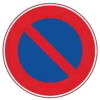 規制標識・駐車禁止・600φ（スチール・上下穴・無反射）（安全用品・安全保安用品・規制標識）