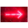 LED矢印マグネットシート・280mm×480mm（ターポリン製・3モード調整赤点滅/（速・遅）/赤点灯・ハトメ6箇所）